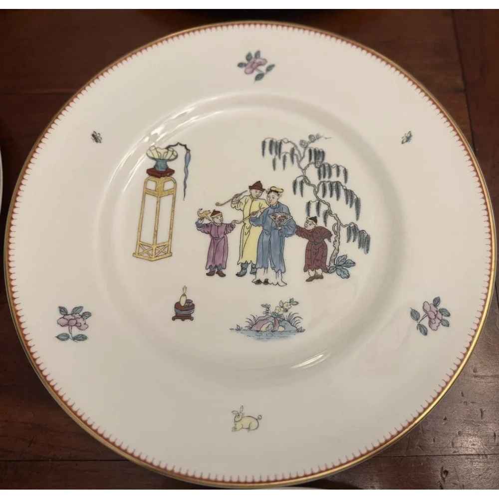 84pc Royal Worcester Early Worcester China Reproduction Chinoiserie Dinner Set